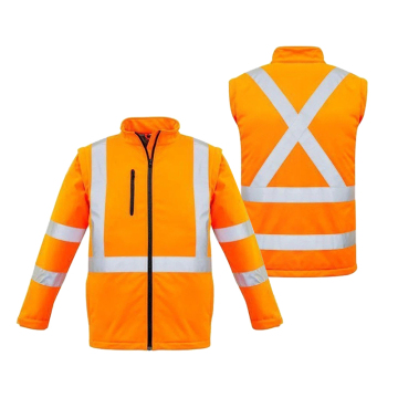 High Quality Men's Industrial Reflective Waterproof Hi-Vis Safety Jacket for Winter