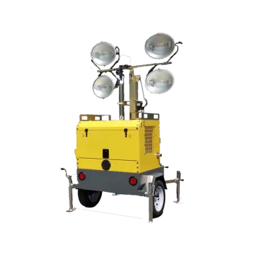 Portable mobile mast light tower