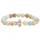 Perles rondes de pierre précieuse de 8 mm avec bracelet à charme de tortue plaquée en argent