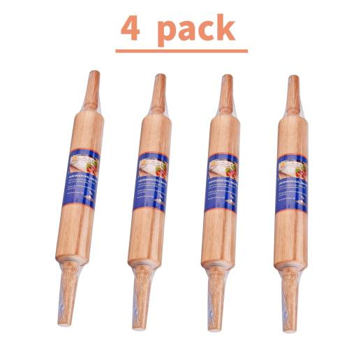 4 Pack of Wooden Roller Rolling Pin