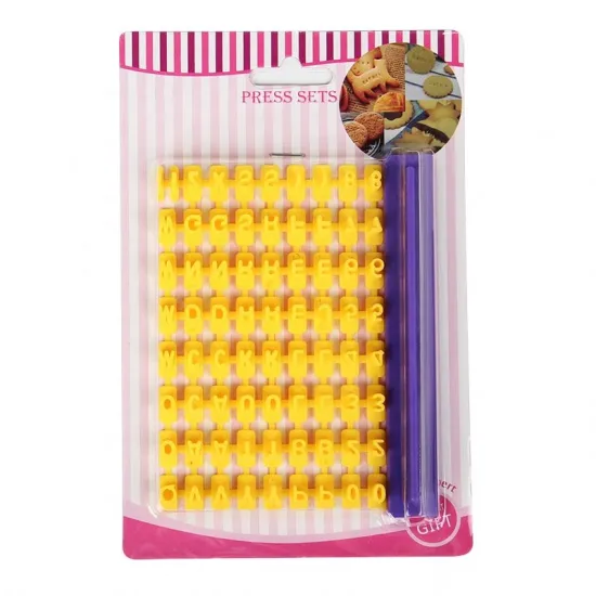 Plastic Capital Letters and Numbers Cookie Molds for Baking and Cake Decorating