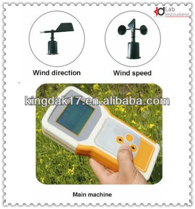 Hand-held wind speed and direction monitor