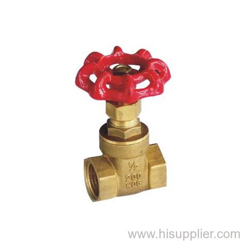 1/4''-4'' F/f Brass Gate Valve, Screwed-in Bonnet, Non-rising Stem, 200wog 