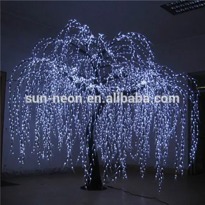Solar Garden Lights Led White Willow Tree, Led Lighted Willow Tree Lights