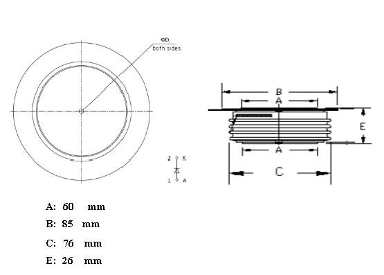 Fast recovery ZP3500A tube Rectifier