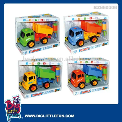 Assemble toy friction toy dump truck toy