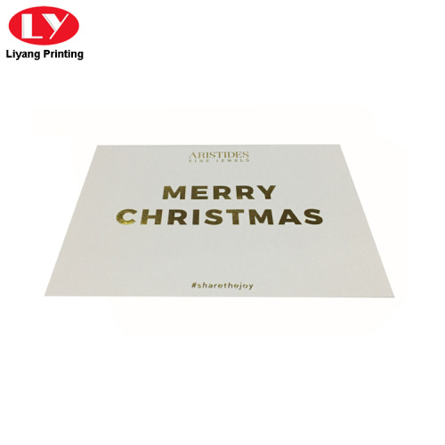 Altın logolu neşeli Noel hediye kartı baskısı