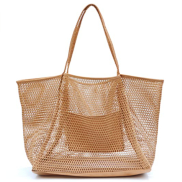Customizable Foldable Mesh Tote Bag for Swimming and Shopping