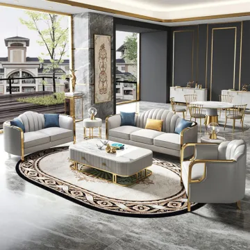 High End Luxury Italian Modern U Shaped Sectional Sofa Set for Royal Living Room