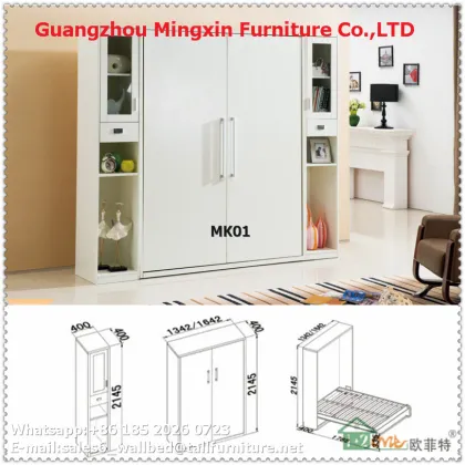 MFC high quality china wall bed murphy bed frame royal style bed