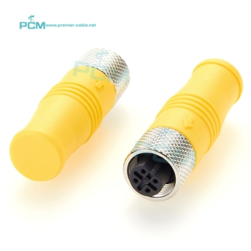 Profibus M12 Bus Terminating Resistor Female 4-Pole B-Coded IP67 Connector: Phoenix Compatible Industrial Standard