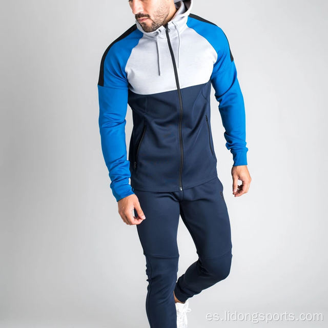 Hombres Active Wear Completo Zip Cálido Tacksuit Deportes