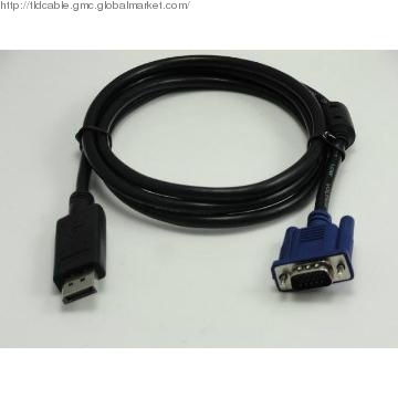 DisplayPort DP to VGA Cable M/M 1.8M