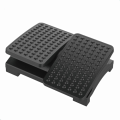 Split type ergonomic design adjustable plastic footrest