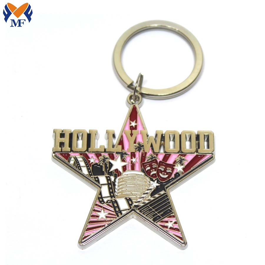 Metal Hollywood Keychain