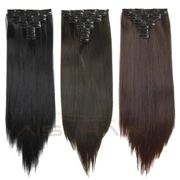 Low Moq synthetic easy clips hair extensions