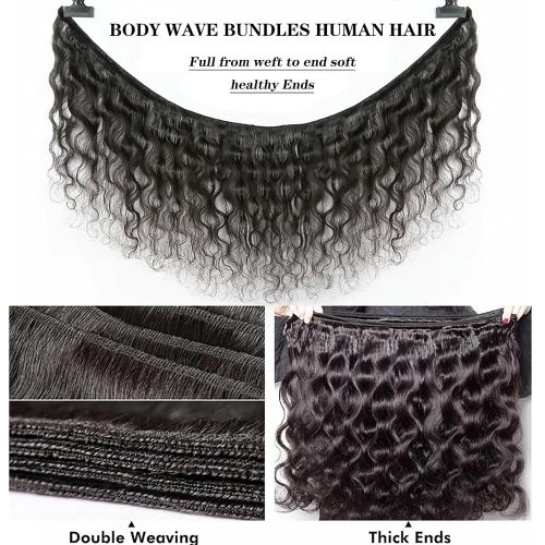 100% Brazilian Virgin Body Wave Human Hair Bundles