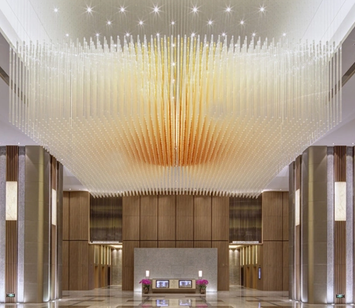 hotel crystal chandelier