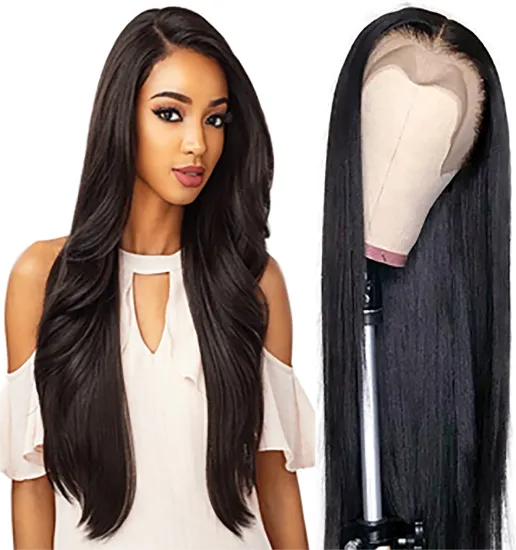 Lace Frontal Wig Vendors Wholesale Straight Transparent HD Lace Front Wigs For Black Women 100 Virgin Brazilian Human Hair Wigs