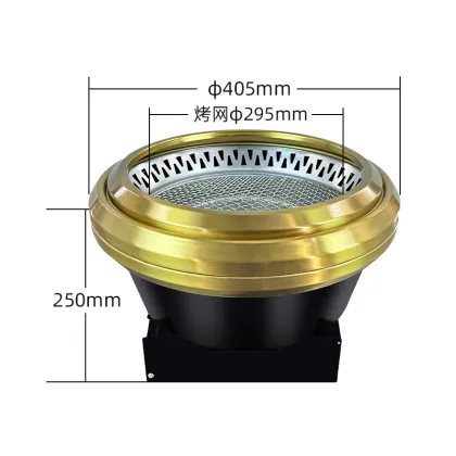 Commercial charcoal barbecue table