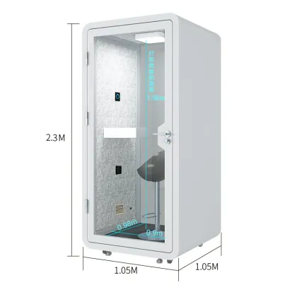 glass soundproof acoustic telephone booth office
