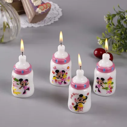 Milk bottle shape candles for children birthday gift