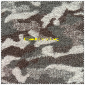 new fashion coffee khaki beige color camouflage design heavy boiled wool fabric