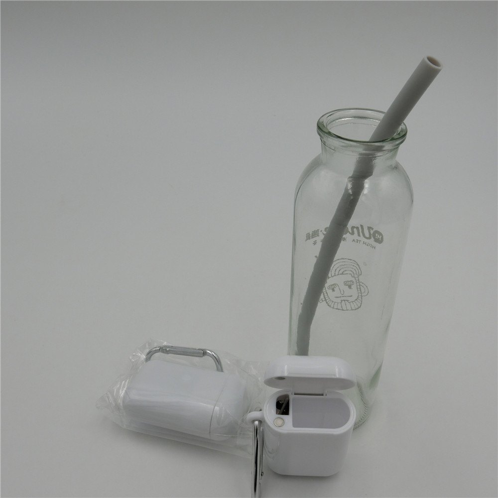 portable reusable silicone straw