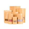 Kraft Craft Paper Standing Up Pouches With Window