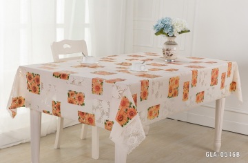 Home PVC Heart Tablecloths Print Roll Table Cloth