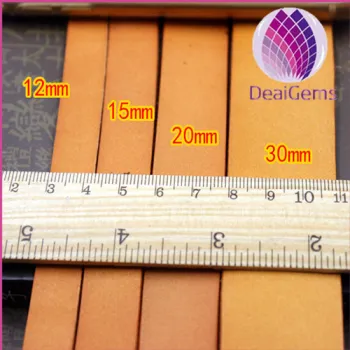 Hot selling 15mm flat real leather cord for pet collar chain bracelet necklace flat leather string
