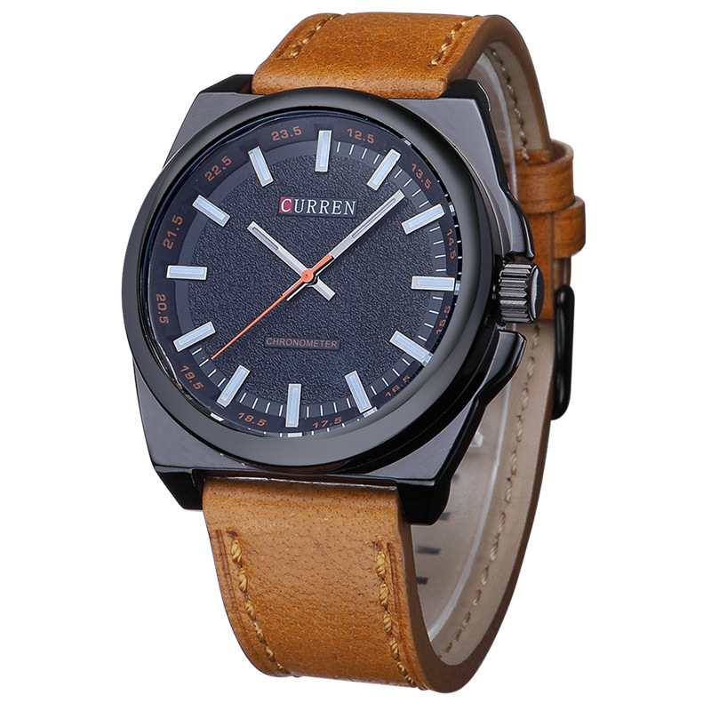 Big Dial Real Leather Quartz Watch men Big Dial Real Leather Quartz Watch men