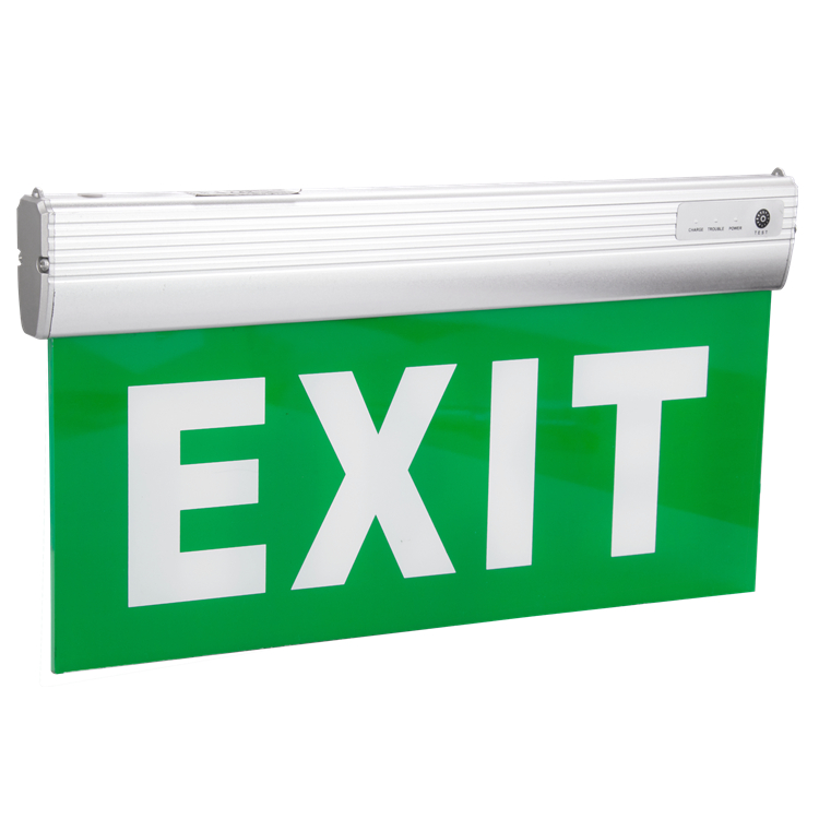 Green Background Exit Sign Light