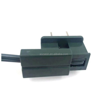 Green Black White Plastic Electrical Plug SPT-1 Male 125V 8A for Lighting Accessories