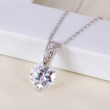 Xuping Fashion Synthetic CZ Pendant in Rhodium Color
