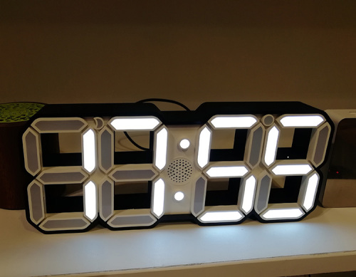 Modern Resin Led Väckarklocka Med Temperatur Display