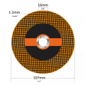 ราคาโรงงานคุณภาพสูง 107*16*1.2 มม. Disc Resin Saw Blade สำหรับตัดสแตนเลส