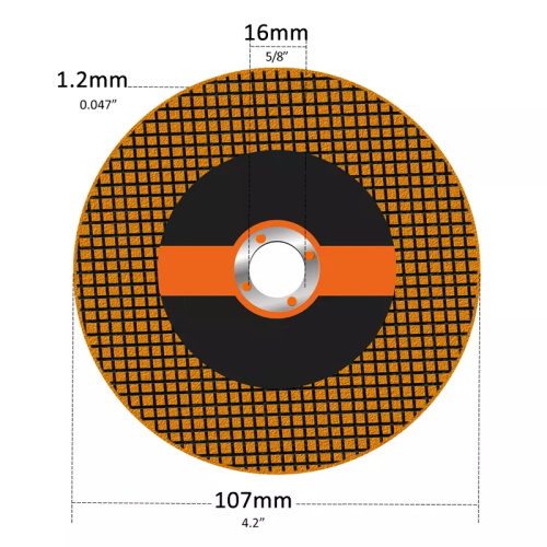 Precio de fábrica de alta calidad 107*16*1.2 mm Corte de disco de disco Claza de sierra para cortar acero inoxidable