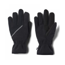 Guantes deportivos tela de vellón color gris negro