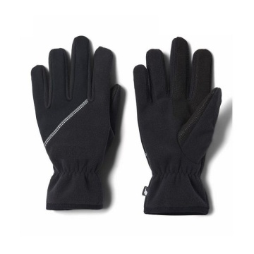 Sports gloves fleece fabric black grey color