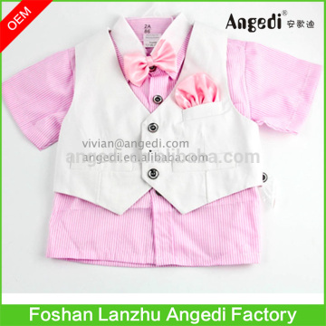 Cute baby clothing Toddler Boys outfits Holiday dress up school uniform shirt with bowtie & pants 2 pc set