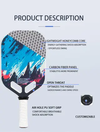 Toray Raw Carbon T700 Elongated Pickleball Paddle