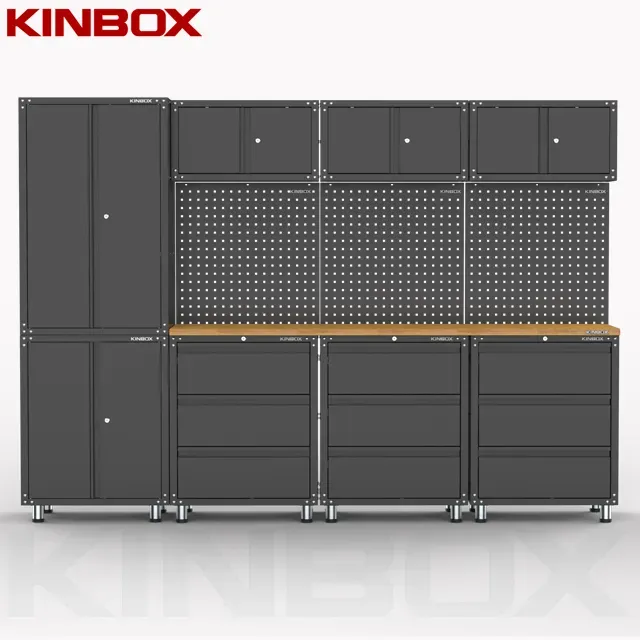 Kinbox 12-Piece Metal Garage Locker Tool Cabinet