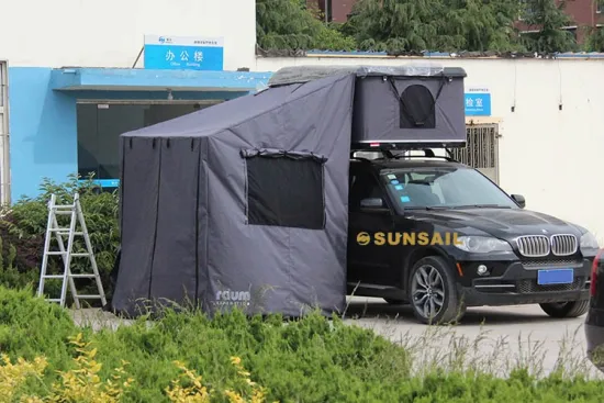 car roof top tent with rest room