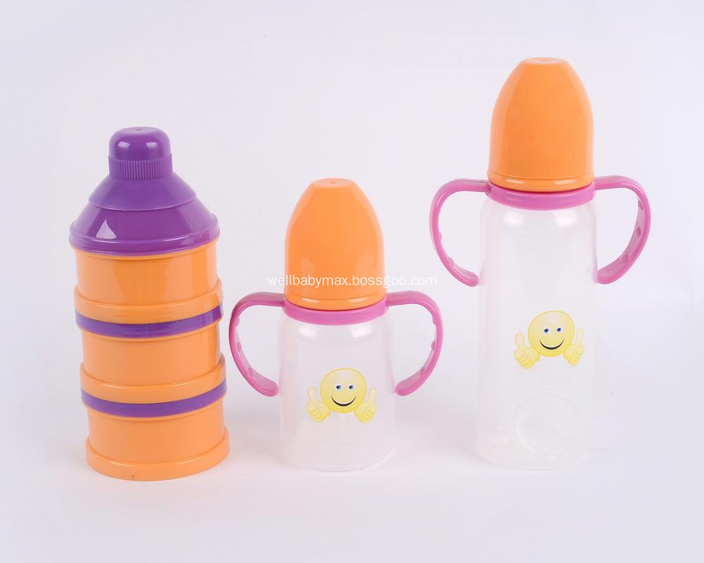 Plastic Baby Feeding Bottle set Powder Container