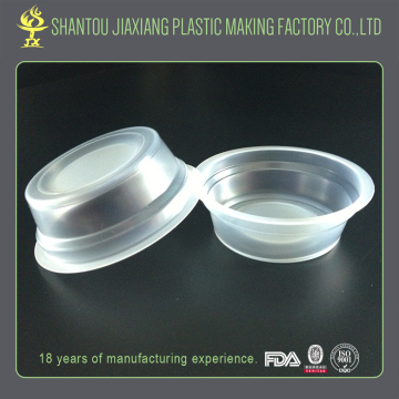 Promotional disposable plastic measuring cups for sauce