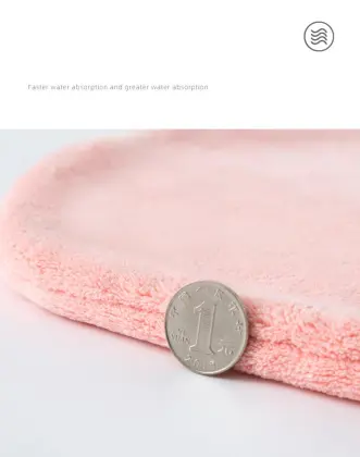 Coral pile thickened shower cap dry hair cap