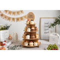 Özel 4 Katmanlı Karton Cupcake Teşhir Standı Katmanlı Tatlı Standı