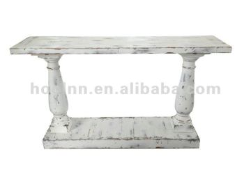 Distressed White Console Table HL291W