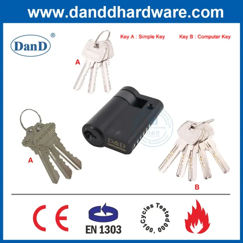 Euro Profile En1303 Safe High Security Fire Mechanical Key Factory Hotel Mortise Double Handle Door Brass ANSI Lockset CE European Guangdong Cylinder Lock

**Title Suggestion:**  
**Euro Profile En1303 High Security Brass Cylinder Lock**